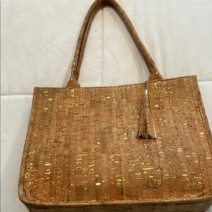 Elegant Gold and Tan Tote Bag